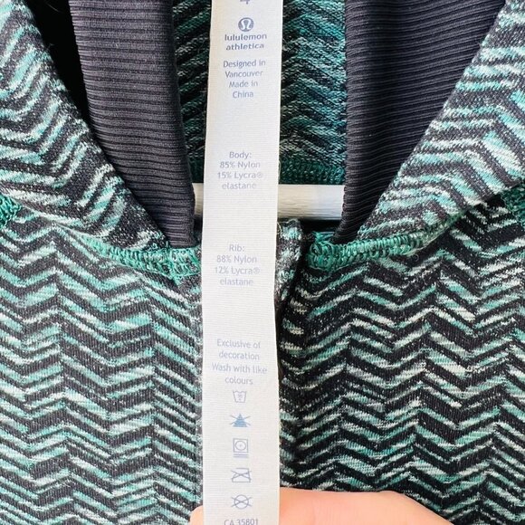 Lululemon Daily Practice Jacket, Irregular Spacebone green/black, Size 4 - Picture 5 of 10